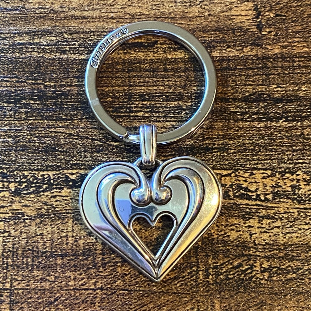 Brighton Silver Tone Heart Keychain